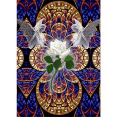 FRACTALIZATION GREETING CARD Rose of Angels